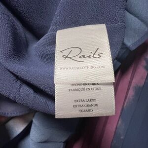 Rails Blue and Purple Top - Extra Large